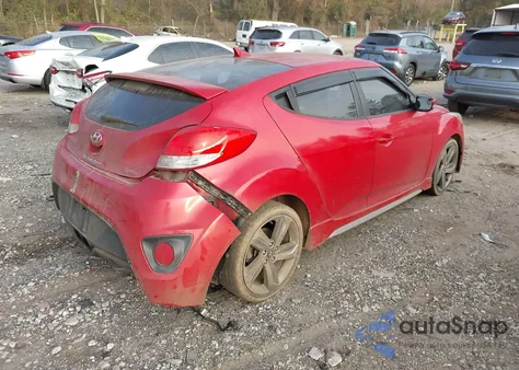 2013 Hyundai Veloster Turbo W/Black z USA, uszkodzony, nr VIN KMHTC6AE4DU132741